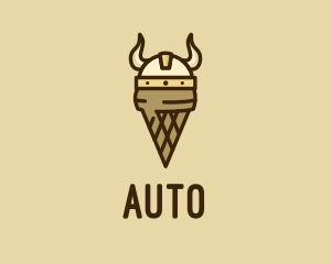 Dessert - Viking Helmet Ice Cream logo design