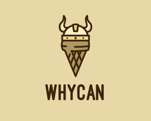 Historian - Viking Helmet Ice Cream logo design