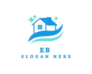 Sanitation - Sparkling Clean House logo design