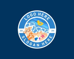 Summer Beach Shore logo design