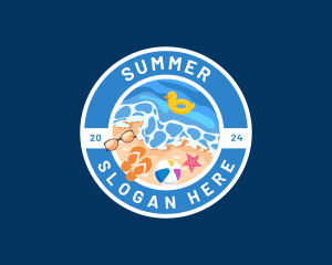 Summer Beach Shore logo design