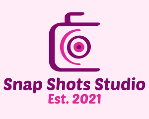 Camera Lens - Purple Photography Studio logo design