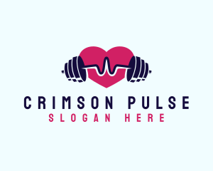 Heart Beat Barbell Fitness logo design