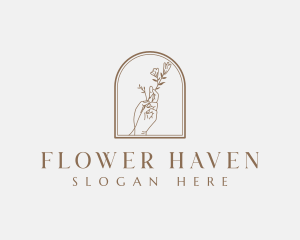 Flower Hand Spa logo design