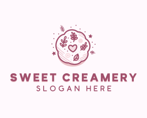 Floral Cookie Dessert logo design