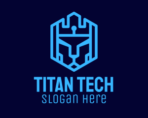 Lion Tech Shield logo design