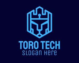 Lion Tech Shield logo design