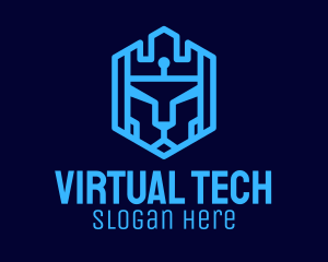 Online Gaming - Lion Tech Shield logo design