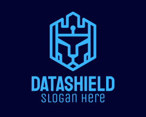 Lion Tech Shield logo design