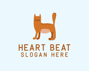 Playful Cat Letter H  logo design