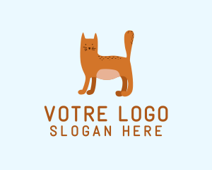 Veterinarian - Playful Cat Letter H logo design
