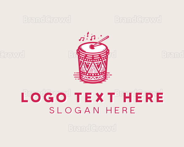 Traditional African Drummer Logo
