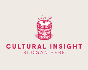 Traditional African Drummer logo design