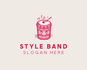 Traditional African Drummer logo design