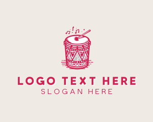 Traditional - Traditional African Drummer logo design