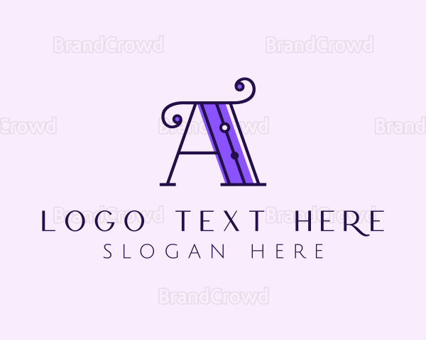 Decorative Typography Letter A Logo