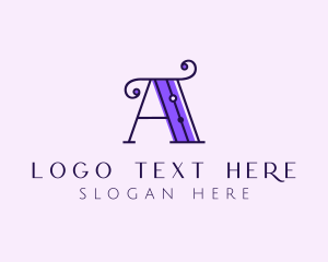 Decorative Typography Letter A Logo