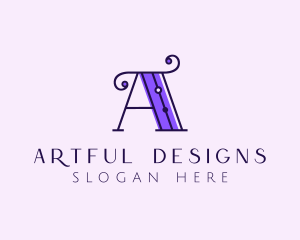 Decorative Typography Letter A logo design