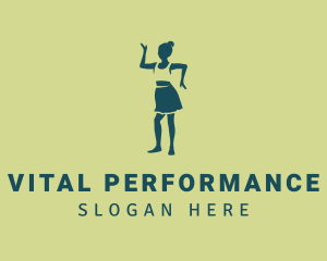 Performance - Woman Performer Dance logo design