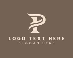 Techonology - Commerce Wave Business Letter P logo design
