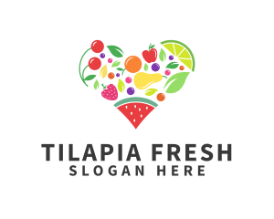 Fresh Healthy Fruits logo design