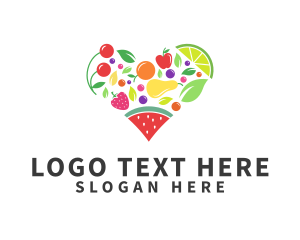 Strawberry - Fresh Healthy Fruits logo design