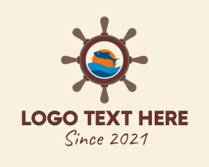 Port - Marine Fishing Wheel logo design