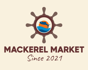 Marine Fishing Wheel logo design