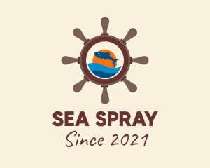 Marine Fishing Wheel logo design