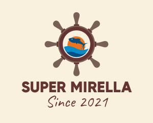 Tuna - Marine Fishing Wheel logo design