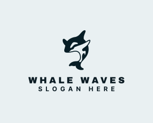 Wild Orca Whale logo design