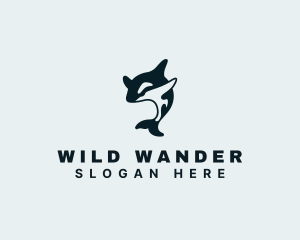 Wild Orca Whale logo design