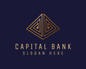 Bank - Bank  Finance Pyramid logo design