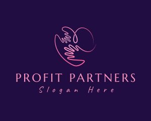 Heart Charity Hand logo design