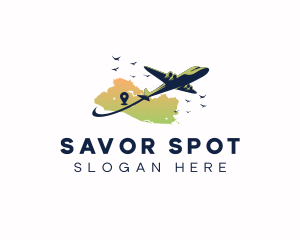 El Salvador Air Travel logo design