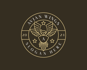 Eagle Wings Crest logo design