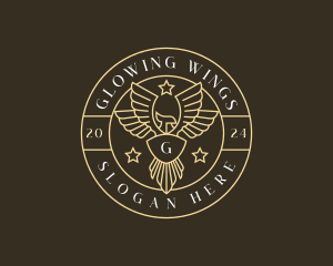 Eagle Wings Crest logo design