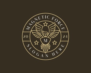 Eagle Wings Crest logo design