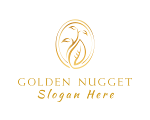 Golden Leaves Plant logo design