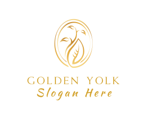 Golden Leaves Plant logo design