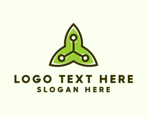 Environmental Biotech Leaf logo design