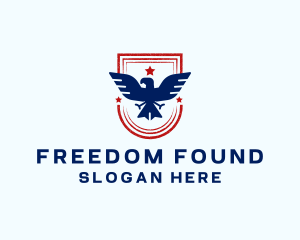 Independence - American Eagle Shield logo design