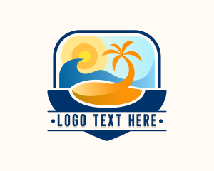 Vacation - Tropical Beach Summer Tour logo design