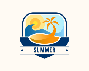 Tropical Beach Summer Tour logo design