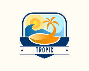 Tropical Beach Summer Tour logo design