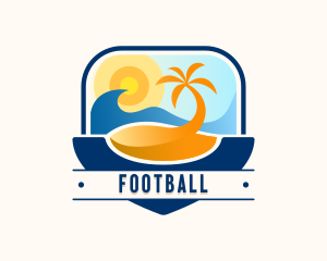Vacation - Tropical Beach Summer Tour logo design