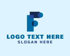 Lettermark - Geometric Startup Letter F logo design