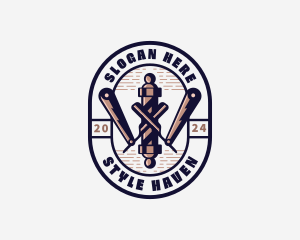 Barbershop Razor Haircut Logo