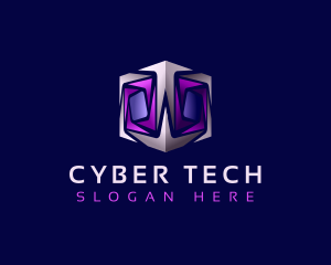 Cyber Tech Cube logo design