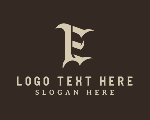 Tattoo Studio - Recording Studio Letter E logo design